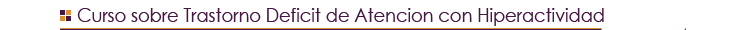 Curso TDAH